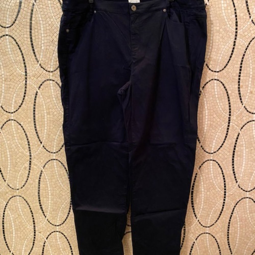 Women's J.JILL Navy Blue Chino Pants-20W